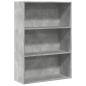 Preview: B?cherregal Betongrau 80x30x114 cm Holzwerkstoff