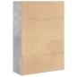 Preview: B?cherregal Betongrau 80x30x114 cm Holzwerkstoff