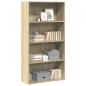 Preview: ARDEBO.de - Bücherregal Sonoma-Eiche 80x30x152 cm Holzwerkstoff