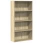 Preview: Bücherregal Sonoma-Eiche 80x30x152 cm Holzwerkstoff