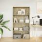Preview: Bücherregal Sonoma-Eiche 80x30x152 cm Holzwerkstoff