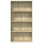 Preview: Bücherregal Sonoma-Eiche 80x30x152 cm Holzwerkstoff