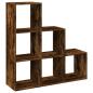 Preview: Raumteiler-Bücherregal 3 Etagen Räuchereiche 99x29x99 cm