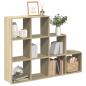 Preview: ARDEBO.de - Raumteiler-B?cherregal 3 Stufen Sonoma-Eiche 137,5x29x103,5 cm
