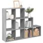 Preview: ARDEBO.de - Raumteiler-Bücherregal 3 Stufen Grau Sonoma 137,5x29x103,5 cm
