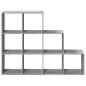 Preview: Raumteiler-Bücherregal 3 Stufen Grau Sonoma 137,5x29x103,5 cm