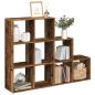 Preview: ARDEBO.de - Raumteiler-B?cherregal 3 Stufen Altholz-Optik 137,5x29x103,5 cm