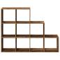 Preview: Raumteiler-B?cherregal 3 Stufen Altholz-Optik 137,5x29x103,5 cm