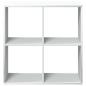 Preview: Raumteiler Bücherregal Weiß 69,5 x 29 x 69,5 cm Holzwerkstoff