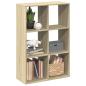 Preview: ARDEBO.de - Raumteiler-Bücherregal Sonoma-Eiche 69,5x29x103,5 cm