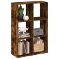 Preview: ARDEBO.de - Raumteiler-B?cherregal R?uchereiche 69,5x29x103,5 cm