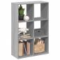 Preview: ARDEBO.de - Raumteiler-Bücherregal Grau Sonoma 69,5x29x103,5 cm