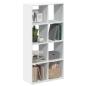 Preview: ARDEBO.de - Raumteiler Bücherregal Weiß 69,5 x 29 x 137,5 cm Holzwerkstoff