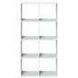 Preview: Raumteiler Bücherregal Weiß 69,5 x 29 x 137,5 cm Holzwerkstoff