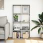 Preview: Raumteiler-B?cherregal Betongrau 69,5x29x137,5 cm Holzwerkstoff
