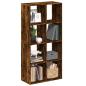 Preview: ARDEBO.de - Raumteiler-B?cherregal R?uchereiche 69,5x29x137,5 cm
