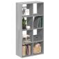 Preview: ARDEBO.de - Raumteiler-Bücherregal Grau Sonoma 69,5x29x137,5 cm