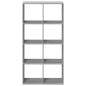 Preview: Raumteiler-Bücherregal Grau Sonoma 69,5x29x137,5 cm