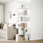 Preview: Raumteiler-Bücherregal 6 Etagen Weiß 70x24x193 cm Holzwerkstoff