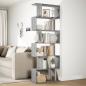Preview: Raumteiler-Bücherregal 6 Etagen Grau Sonoma 70x24x193 cm