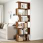 Preview: Raumteiler-Bücherregal 6 Etagen Altholz-Optik 70x24x193 cm