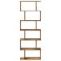 Preview: Raumteiler-Bücherregal 6 Etagen Altholz-Optik 70x24x193 cm