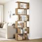 Preview: Raumteiler-Bücherregal 6 Etagen Artisan-Eiche 70x24x193 cm