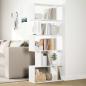 Preview: Raumteiler Bücherregal 5-stufig Weiß 70x24x161 cm Holzwerkstoff