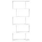 Preview: Raumteiler Bücherregal 5-stufig Weiß 70x24x161 cm Holzwerkstoff