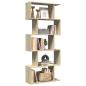 Preview: ARDEBO.de - Raumteiler-Bücherregal 5 Etagen Sonoma-Eiche 70x24x161 cm