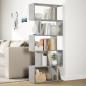 Preview: Raumteiler-Bücherregal 5 Etagen Betongrau 70x24x161 cm