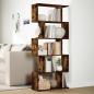 Preview: Raumteiler-Bücherregal 5 Etagen Räuchereiche 70x24x161 cm