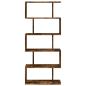 Preview: Raumteiler-Bücherregal 5 Etagen Räuchereiche 70x24x161 cm