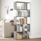 Preview: Raumteiler-Bücherregal 5 Etagen Grau Sonoma 70x24x161 cm