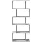 Preview: Raumteiler-Bücherregal 5 Etagen Grau Sonoma 70x24x161 cm