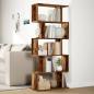 Preview: Raumteiler-Bücherregal 5 Etagen Altholz-Optik 70x24x161 cm