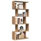 Preview: ARDEBO.de - Raumteiler-Bücherregal 5 Etagen Artisan-Eiche 70x24x161 cm