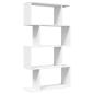 Preview: Raumteiler Bücherregal 4-stufig Weiß 70x24x129 cm Holzwerkstoff
