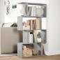Preview: Raumteiler-Bücherregal 4 Böden Betongrau 70x24x129 cm
