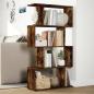 Preview: Raumteiler-Bücherregal 4 Böden Räuchereiche 70x24x129 cm