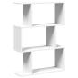 Preview: Raumteiler Bücherregal 3-stufig Weiß 70x24x97 cm Holzwerkstoff
