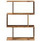 Preview: Raumteiler-Bücherregal 3 Fächer Altholz-Optik 70x24x97 cm