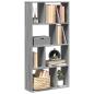 Preview: ARDEBO.de - Bücherregal Grau Sonoma 60x20x120,5 cm Holzwerkstoff