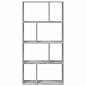 Preview: Bücherregal Grau Sonoma 60x20x120,5 cm Holzwerkstoff