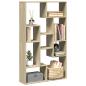 Preview: ARDEBO.de - Bücherregal Sonoma-Eiche 72x20x120,5 cm Holzwerkstoff