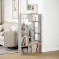 Preview: Bücherregal Grau Sonoma 72x20x120,5 cm Holzwerkstoff