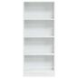 Preview: Bücherregal Hochglanz-Weiß 60x24x143 cm Holzwerkstoff