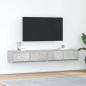 Preview: ARDEBO.de - TV-Schränke 2 Stk. Betongrau 80x31x25,5 cm Holzwerkstoff