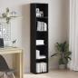 Preview: ARDEBO.de - Bücherregal Eiche Schwarz 40 x 30 x 189 cm Holzwerkstoff
