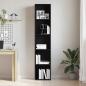 Preview: Bücherregal Eiche Schwarz 40 x 30 x 189 cm Holzwerkstoff